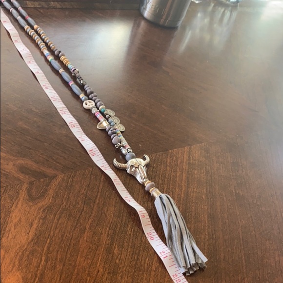 Cow Skull Hippie Necklace - Picture 8 of 8